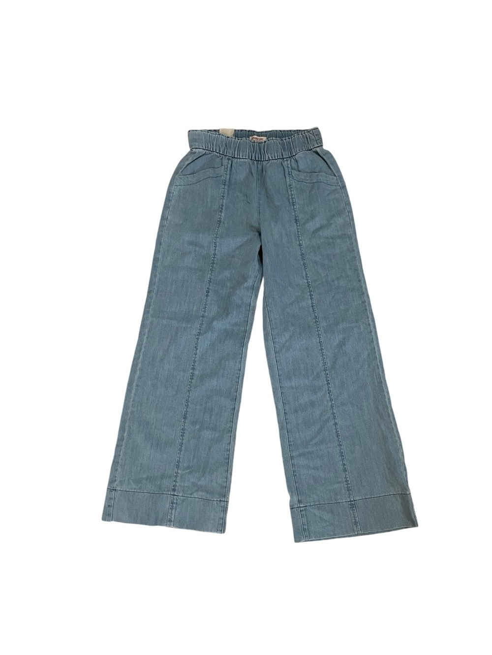 Levi medium wide leg elastic waist denim light pants jeans NWT